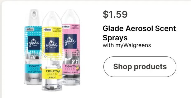 Glade Aerosol Scent Sprays