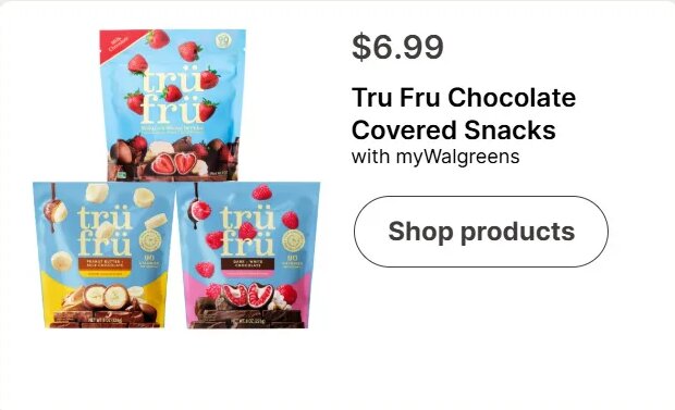 Tru Fru Chocolate Covered Snacks at Walgreens