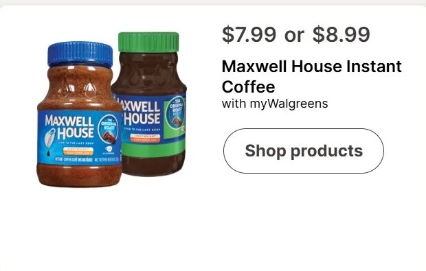 Maxwell House Instant Coffee at Walgreens