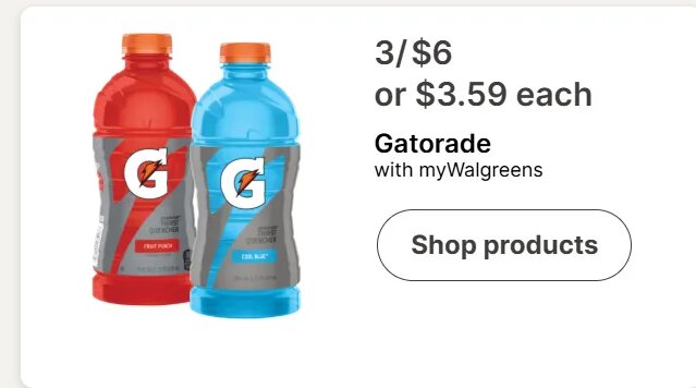Gatorade at Walgreens