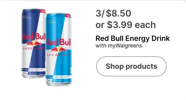 Red Bull Energy Drink at Walgreens