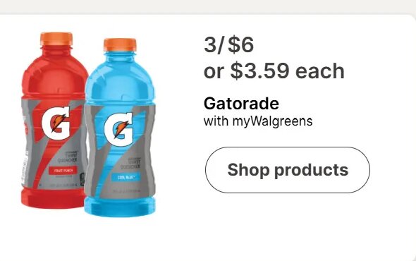 Gatorade at Walgreens