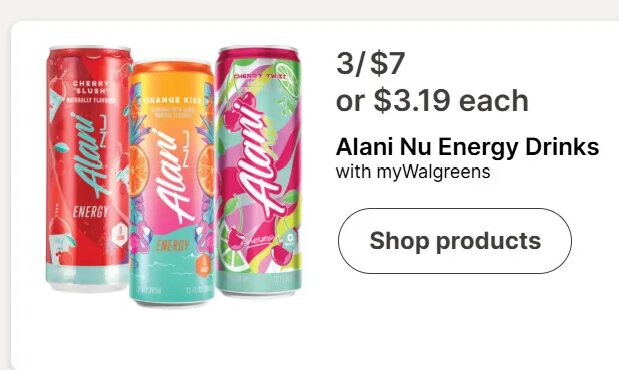 Alani Nu Energy Drinks at Walgreens