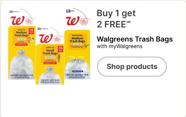 Walgreens Trash Bags
