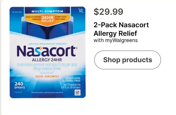 2-Pack Nasacort Allergy Relief