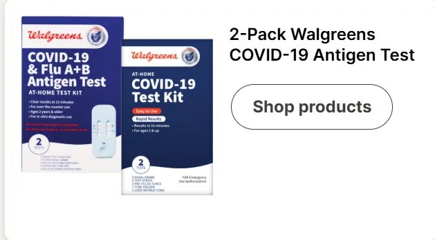 2-Pack Walgreens COVID-19 Antigen Test