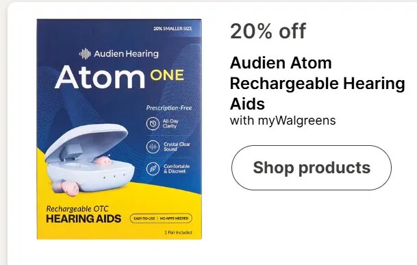 Audien Atom Rechargeable Hearing Aids