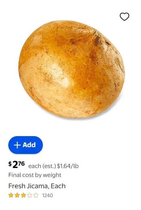 Fresh Jicama, Each