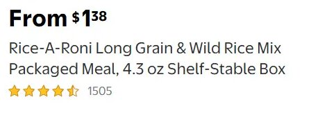 Rice-A-Roni Long Grain & Wild Rice Mix Packaged Meal, 4.3 oz Shelf-Stable Box at Walmart