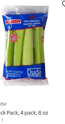 Celery Snack Pack, 4 pack, 8 oz