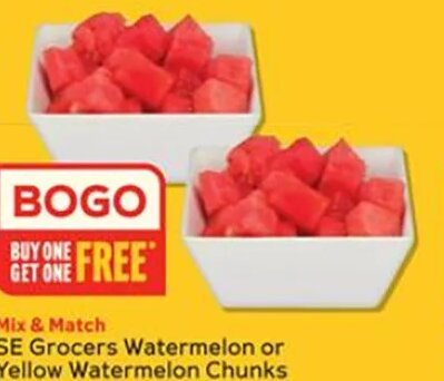 SE Grocers Watermelon or Yellow Watermelon Chunks