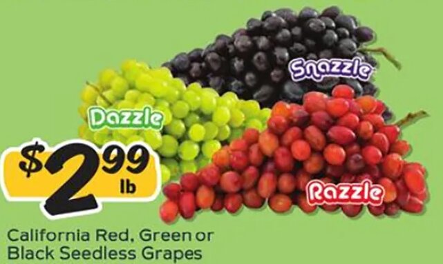California Red, Green or Black Seedless Grapes at Winn-Dixie