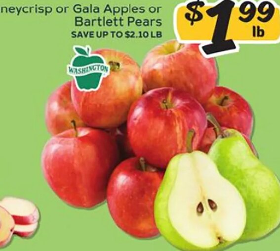 Honeycrisp or Gala Apples or Bartlett Pears at Winn-Dixie