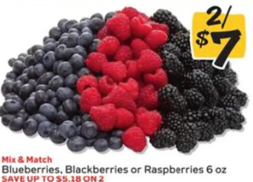 Blueberries, Blackberries or Raspberries at Winn-Dixie