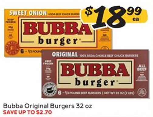 Bubba Original Burgers 32 oz