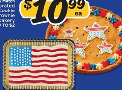 12 Inch Hand Decorated Message Cookie or Brownie