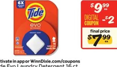 Tide Evo Laundry Detergent at Winn-Dixie